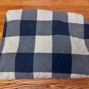 Crate&Barrel Blue Green Buffalo Plaid Flannel Crib Sheet